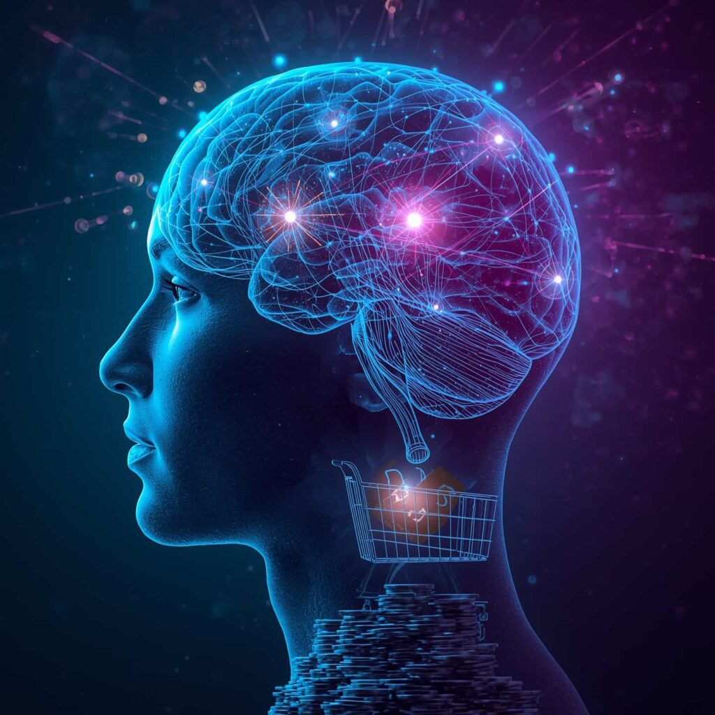 Imagen ilustrativa del proceso mental de una persona antes de adquirir una compra